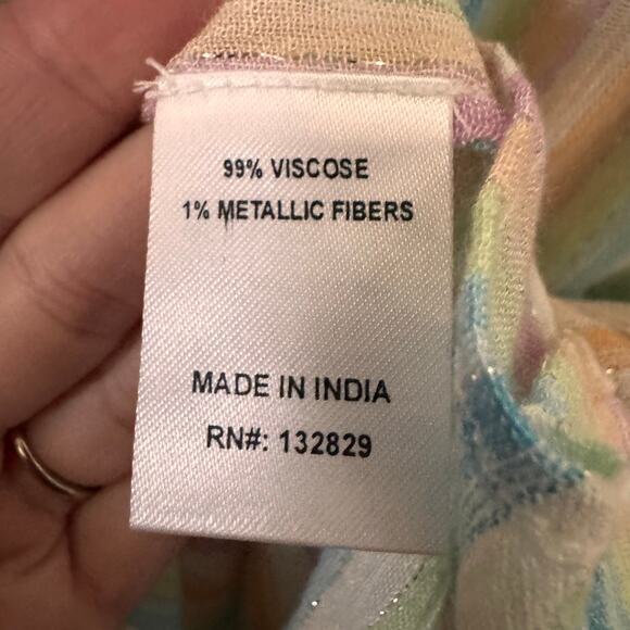 NWT Lovers & Friends Catalina Button Down Shirt in "Rainbow Stripe" Size XS - Picture 10 of 12